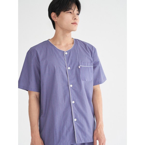 진퍼플ST 반팔 순면 남성 빅사이즈 잠옷 세트