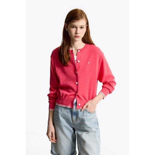 타미진스 여성 린넨 믹스 가디건 T32F1KCD03TWT2 TOMMY JEANS