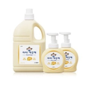 아이깨끗해 순 대용량 4.5L + 490ml 공용기 2개 핸드워시 폼 핸드솝 거품형 손세정제 위생용품