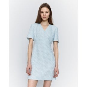 [23SS] Light Blue Tweed Mini Dress JSDR3B900B1