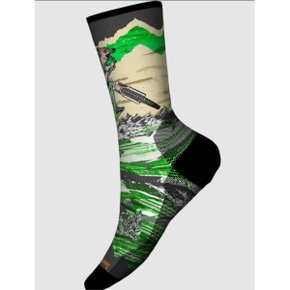 Smartwool Bike Zero Cushion Wolf Print Crew Socks