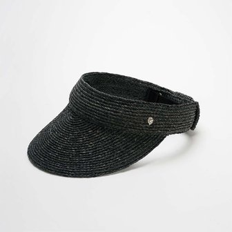 헬렌카민스키 Kirsten Visr Raffia Hat - Charcoal