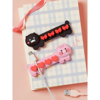 카카오프렌즈 블랙춘 케이블 정리홀더 2P세트_춘식이