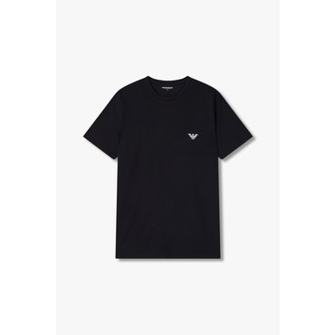 EMPORIO ARMANI 남성 이글 로고 소프트 라운지 티셔츠 (0815134002)