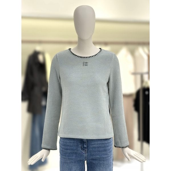 [부산점] [씨씨콜렉트] 라운드 스티치 배색 자수 티셔츠 (E254PSM135)