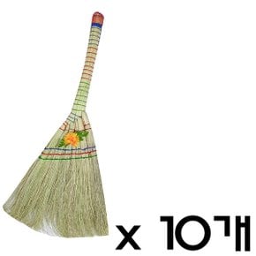 E 매직크린 고급 꽃 수수비 10개 청소용품 청소도구 빗자루 가정용 업소용 바닥청소