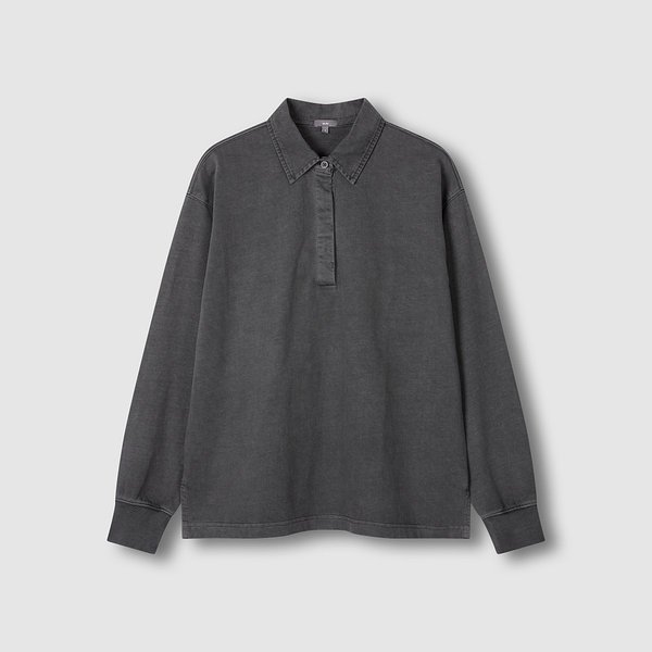 여 워싱 카라 긴팔 티셔츠 J115401013085
