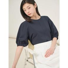 25SS 시어서커 볼륨 탑 블라우스 - 네이비 BF5665C51R