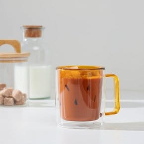 투톤 더블월 손잡이잔 310ml 엠버 J70N901334400