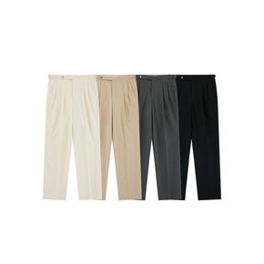 Supima cotton adjust 2Pleats relaxed Chino (Black)