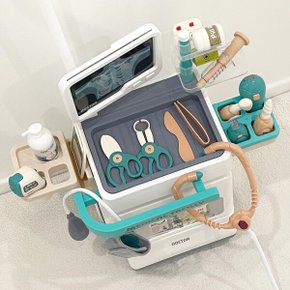 리얼 병원놀이 메디컬 트롤리 소리나는 청진기 심전도기 의사놀이