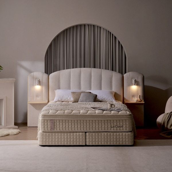 [TV방송상품][라클라우드] 라르테 호텔식 투매트리스 침대 풀세트 (SK 슈퍼킹)