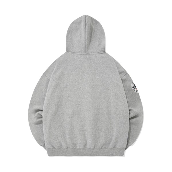 SP TEAM LOGO HOOD-MELANGE GRAY