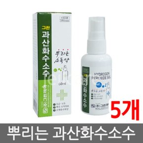 그린 뿌리는소독약 과산화수소수 60ml 5병/과수/소독