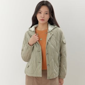 (2컬러) 자수 페이즐리 후드탈착 퀼팅 점퍼 LSJPQ151