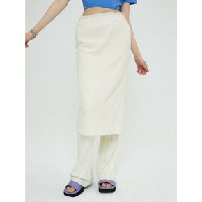 RELAXED SEERSUCKER SKIRT (CREAM)