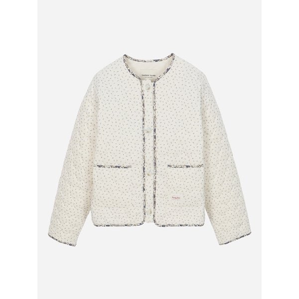 잔꽃 프린트 퀼팅 점퍼_T262MJP133W