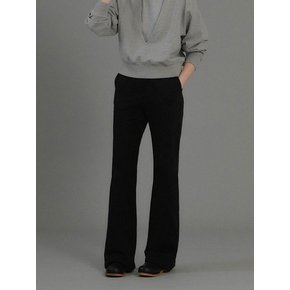 Boots cut sweat pants (Black)