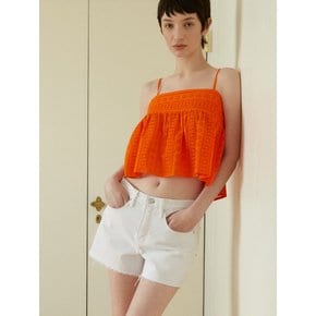 FLORAL LACE BLOUSE_ORANGE