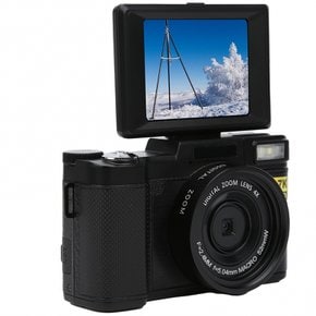 Vbestlife 3 인치 LCD 스크린 디지털 카메라 180도 회전 2.7K48MP 카메라 (자동 플래시 포함)