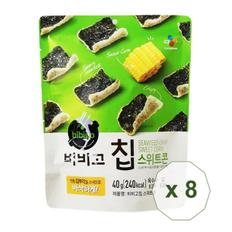 CJ 제일제당 비비고칩 스위트 콘 40g x 8개 / 김스낵 옥수수스낵