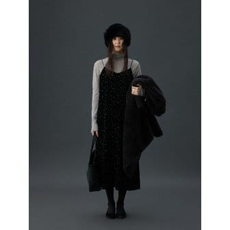 티엔느 Velvet Ditsy Print Layering Dress