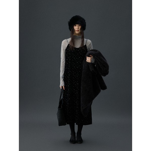 Velvet Ditsy Print Layering Dress