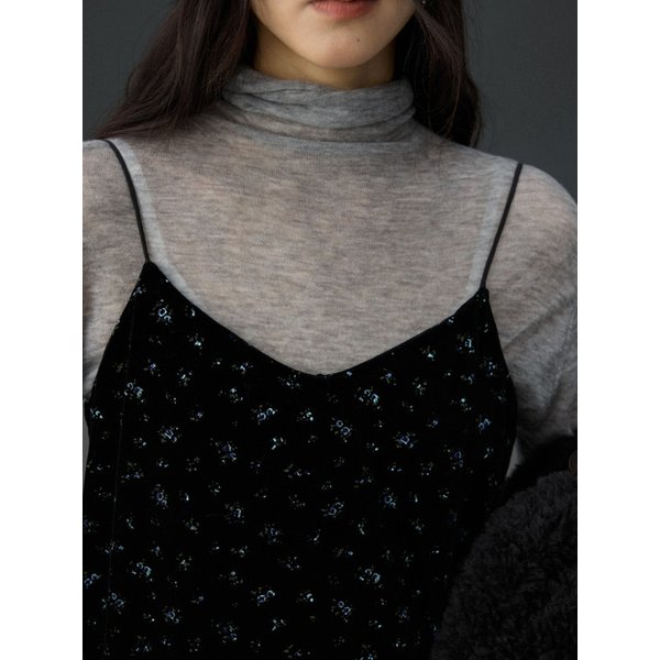 Velvet Ditsy Print Layering Dress