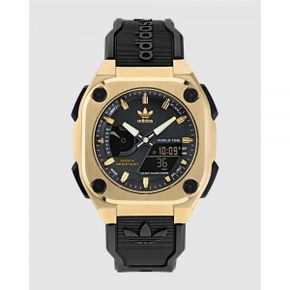 3889614 adidas City Tech One Black & Gold-Tone Watch - Gold 64061259