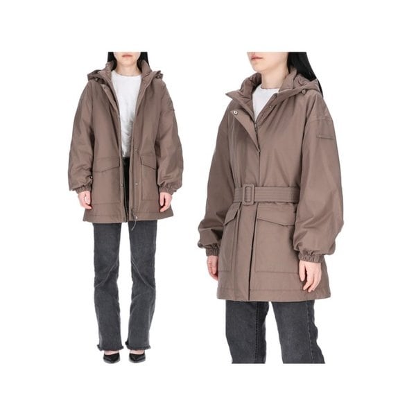 LEISURE CIRCOLO 시르코로 2426486018600 018 후드 벨트 패딩 점퍼