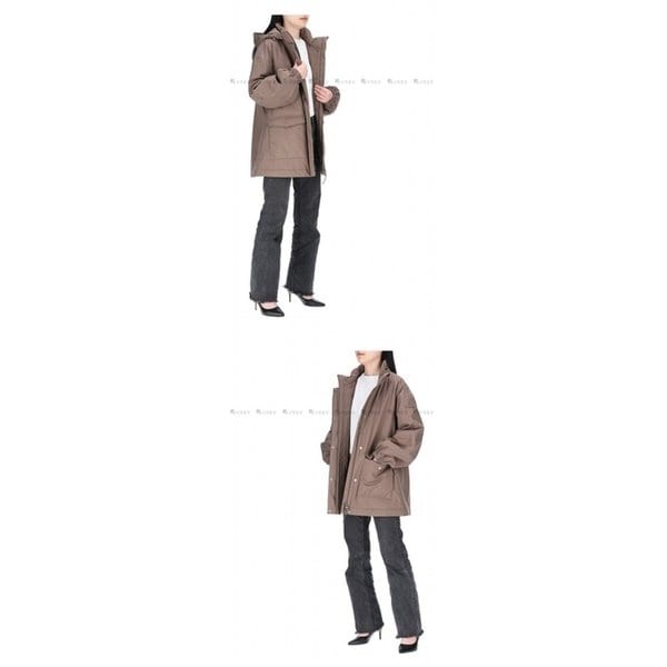 LEISURE CIRCOLO 시르코로 2426486018600 018 후드 벨트 패딩 점퍼