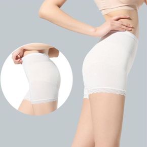 끝단 레이스 면스판 사계절 3부 여성 속바지