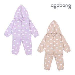 아가방 [아가방 가을]리브구름집업상하(BEIGE,PURPLE)_01P553003