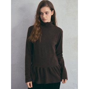 Layered Turtleneck T-shirt_Brown(O25-TP29)