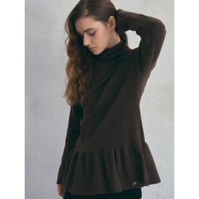 Layered Turtleneck T-shirt_Brown(O25-TP29)