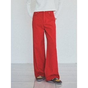 Minimal Wide Pigment Washed Pants_CTD407(Red)