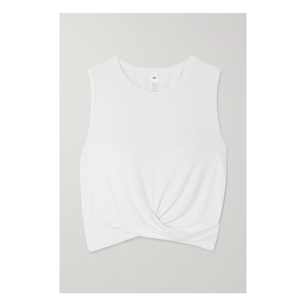 커버 크롭 드레이프 스트레치 저지 탱크 화이트 1647597360516536