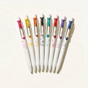 스쿨문구 유니 BT21 볼펜 UMN-SBT-38 바이올렛 망 0.38mm