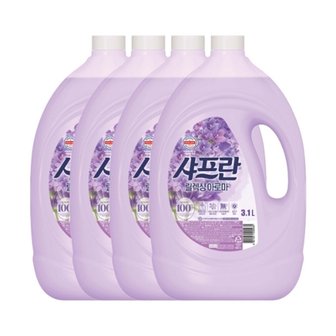 세제혁명 샤프란 섬유유연제 릴렉싱 아로마 3.1L x 4개