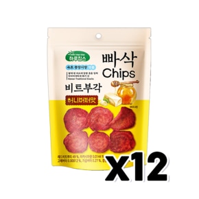 빠삭칩스 비트부각 허니버터맛 영양간식 40g x 12개