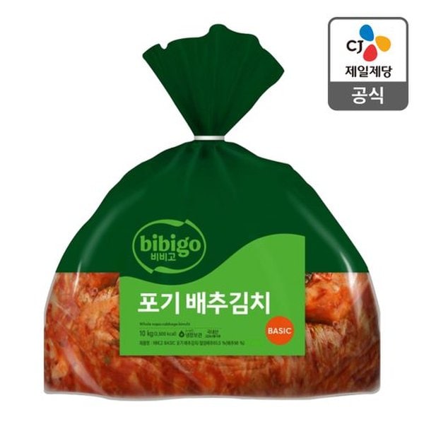 [쓱세븐전용][본사배송] 비비고 베이직 포기배추김치 10kg