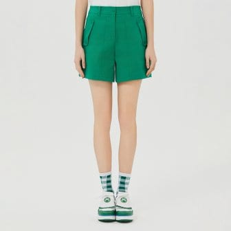 MARTINE GOLF [정상가 338000원]여성 빅포켓 와이드 숏팬츠 그린 (QW0ESP20222)