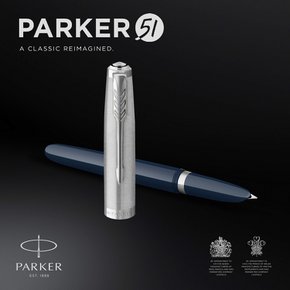 PARKER 파커 만년필 F 세자 51 미드나이트 블루 CT 2123504 양용식 정규 수입품