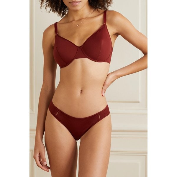 에레스 Ilona Stretch-jersey Underwired Soft-cup Bra 와인 레드 13452677153474381