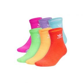 4881603 Adidas Gender Inclusive Assorted 6-Pack Quarter Crew Socks