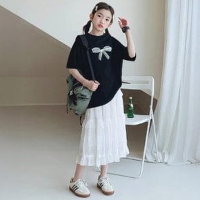 베비포 주니어 여아 루즈핏 반팔티 초등  중등 프린팅 티셔츠  RU5 ...