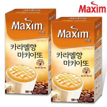 동서 [맥심] 카페 카라멜향 마끼아또 커피믹스 10T+10T