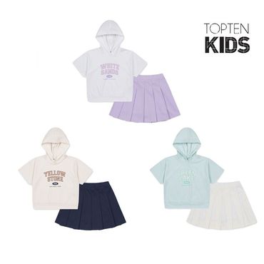 탑텐키즈 23년 F/W (여아) 6부 후드 셋업 MKD3IP2101