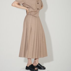 CMNMSTUDIO / Boyd pleats long skirt (3 Color)