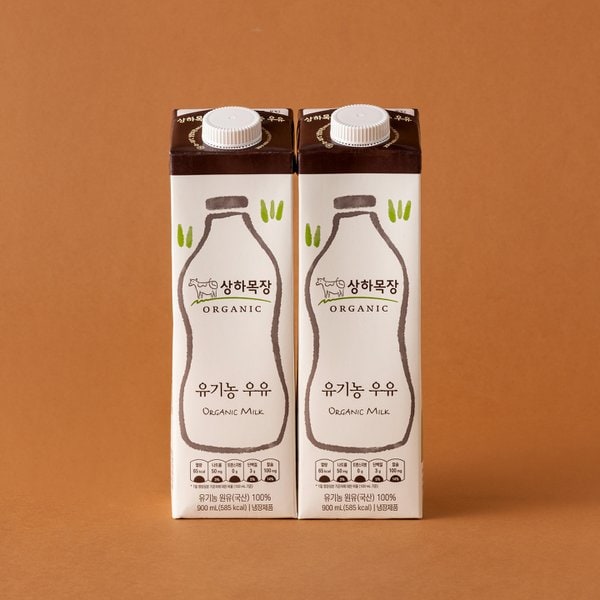 상하목장 유기농우유 900ml X 2입